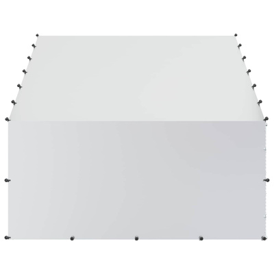Kurnik z dachem srebrny 300 x 200 x 190 cm Stal ocynkowana