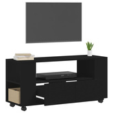 vidaXL Szafka pod TV, czarna, 102x34,5x43 cm, materiał drewnopochodny