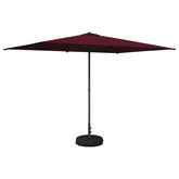 Parasol ogrodowy z podstawą 200 x 300 cm Poliester Prostokątny