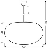 Lampa wisząca Livio z abażurem kremowa pojedyncza nad stół E27