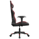 vidaXL Fotel gamingowy, czarno-bordowy, sztuczna skóra wariant 4