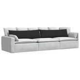 Poduszki na sofę 2 pcs Czarny 145 x 40 cm tkanina