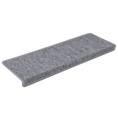 Maty na schody 15 szt. 65x21x4 cm Jasnoszary prostokątny brzeg