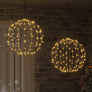Piłka 2 szt. Ciepła biel 50 x 50 x 52 cm Metal 320 LED