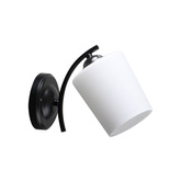 Lampa Kinkiet Chromowy+Czarny 1X40 E27 Klosz Biały Esnyr