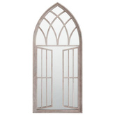 vidaXL Lustro ogrodowe, piaskowe, 100x45 cm, żelazne