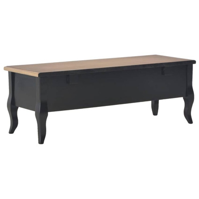 vidaXL Szafka pod TV, czarna, 100 x 35 x 35 cm, drewniana