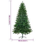 Sztuczna choinka z realistycznymi igłami, 180 cm, zielona