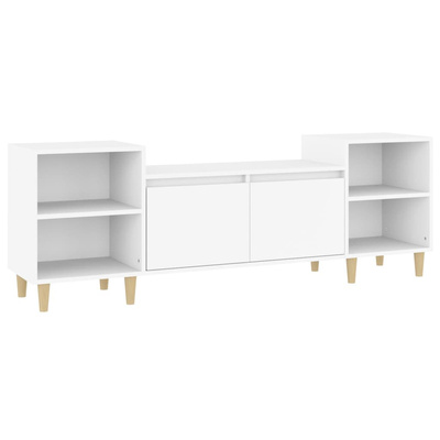 vidaXL Szafka pod TV, biała, 80x36x50 cm, materiał drewnopochodny