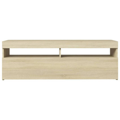 Szafka pod TV z oświetleniem LED, dąb sonoma, 120x35x40 cm vidaXL