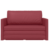 Sofa Bed Czerwone wino 124 x 71 x 78 cm Sztuczna skóra
