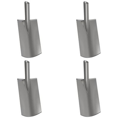 Głowica łopaty 4 pcs Srebrny 43 x 17 cm Stal malowana proszkowo