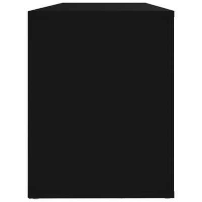 Szafka na buty, czarna, 100x35x45 cm, materiał drewnopochodny