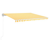 Automatycznie zwijana markiza, LED i czujnik wiatru, 450x350 cm