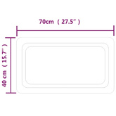 vidaXL Lustro łazienkowe z LED, 70x40 cm model standard