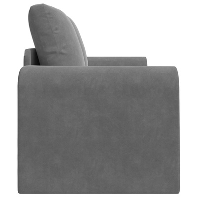 Sofa Bed Ciemnoszary 148 x 71 x 83 cm Aksamit