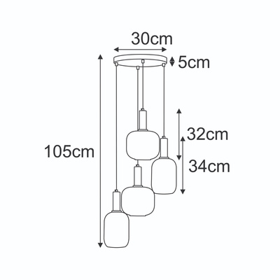 Lampa wisząca K-5872 z serii FABIO