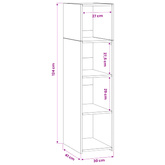 Highboard Dąb artisan 30 x 41 x 124 cm Drewno inżynieryjne