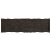 Blat ciemnobrązowy 140x40x(2-6) cm drewno z naturalną krawędzią