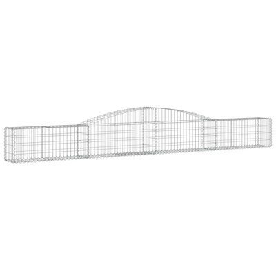 Kosze gabionowe, 2 szt, 400x30x40/60 cm, galwanizowane żelazo