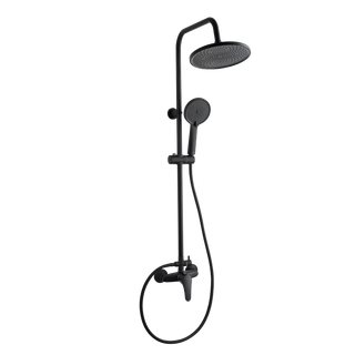 Deszczownia z baterią natryskową kalymnos czarna AU-28-004-V Invena