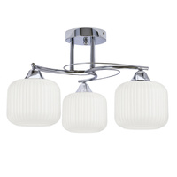 DOPO lampa sufitowa chromowy 3x40W E27 klosz biały