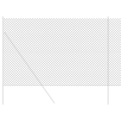 Ogrodzenie łańcuchowe 10 x 1,6 m Stal Szary