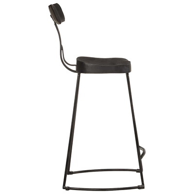 Hokery barowe 2 szt. Czarny 49x43x88 cm Drewno lite Mango