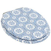 Deska klozetowa wolnoopadająca, MDF, wzór w ozdobne kafelki