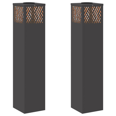 Słoneczna LED lampa na ścieżkę 2 pcs Czarny