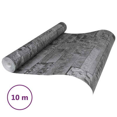 Tapeta 3D z kamieniem Czarny 10 x 0,53 m Tkanina nienałożona
