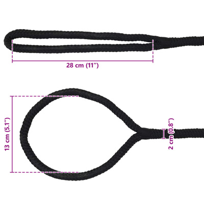 Lina do łodzi 2 mm 15 m Czarny Poliester