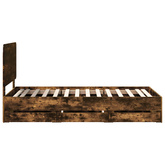 Ramka łóżka Dąb wędzony 75 x 190 cm Drewno inżynieryjne