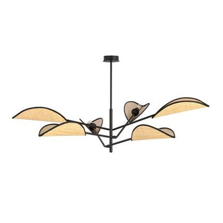 Lampa sufitowa  VENE 6 BLACK/RATTAN