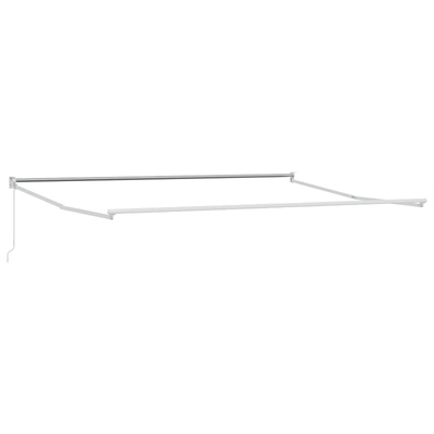 Ręczna markiza chowana Biały 4 x 2 m Aluminium