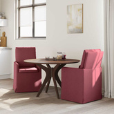 Krzesła jadalne 2 szt. tkanina czerwone wino 57 x 67 x 98 cm