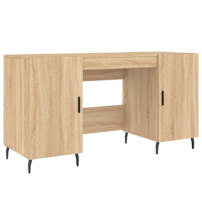 vidaXL Biurko, dąb sonoma, 140x50x75 cm, materiał drewnopochodny wariant 7