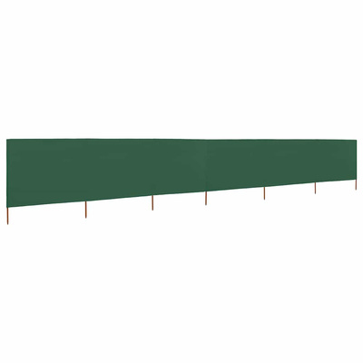 Parawan 6-skrzydłowy z tkaniny, 800 x 80 cm, zielony