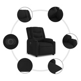 vidaXL Podnoszony fotel masujący, elektryczny, rozkładany, czarny wariant 10