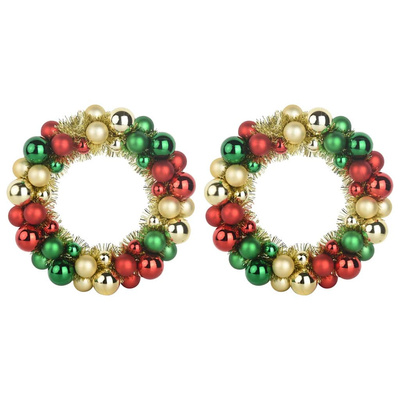 Wieniec Bożonarodzeniowy z Bombkami 2 pcs Wielokolorowe