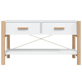 vidaXL Szafka pod TV, biała, 82x38x45 cm, materiał drewnopochodny