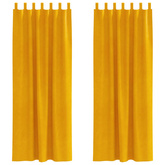 Zasłony zaciemniające 2 pcs Musztardowy Żółty 140 x 260 cm