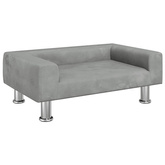 vidaXL Legowisko dla psa, jasnoszare, 70x45x26,5 cm, aksamitne