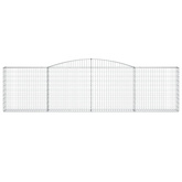 Kosze gabionowe, 3 szt, 400x30x100/120 cm, galwanizowane żelazo