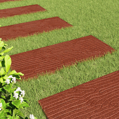 Kamień kroczący 6 pcs Czerwony 60,5 x 25 x 2 cm Guma