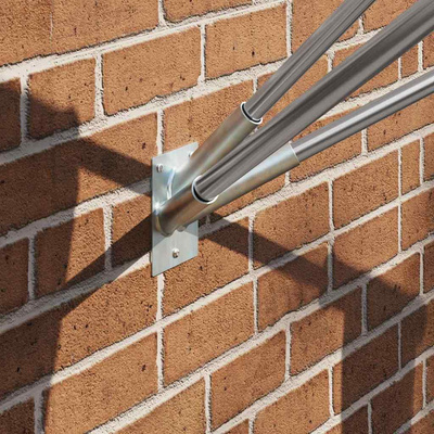 Uchwyt na maszt flagowy Srebrny 10,5 x 7,5 x 0,2 cm Stal