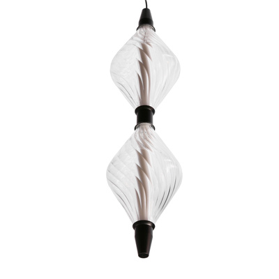 VITA lampa wisząca czarny 7,5W LED 2700K 2 x klosz bezbarwny