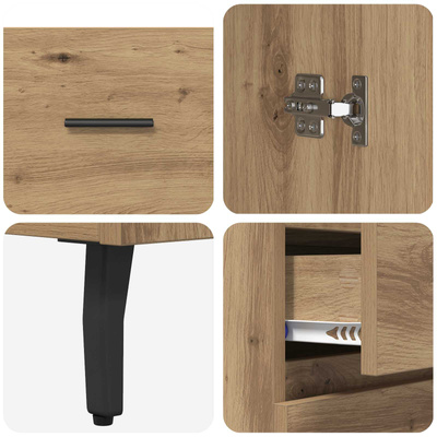 Highboard 2 szt. Dąb rzemieślniczy 69,5 x 34 x 180 cm