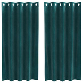 Zasłony zaciemniające 2 pcs Ciemna zieleń 140 x 175 cm Aksamit