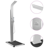 Prysznic ogrodowy z podstawą, WPC, stal nierdzewna